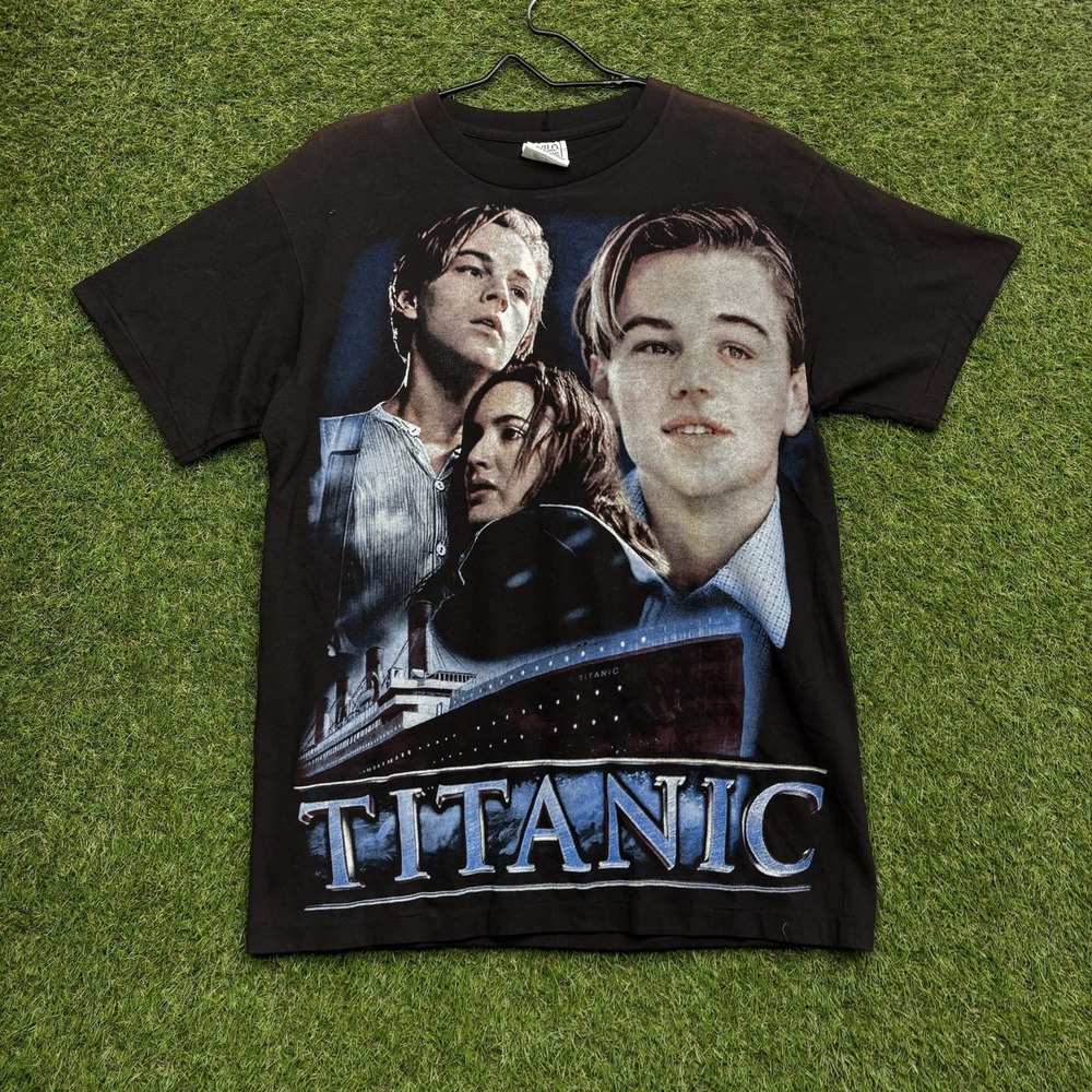 Titanic Shirt Mens Large AOP All Over Print Jack Rose Wild Oats Boot Single